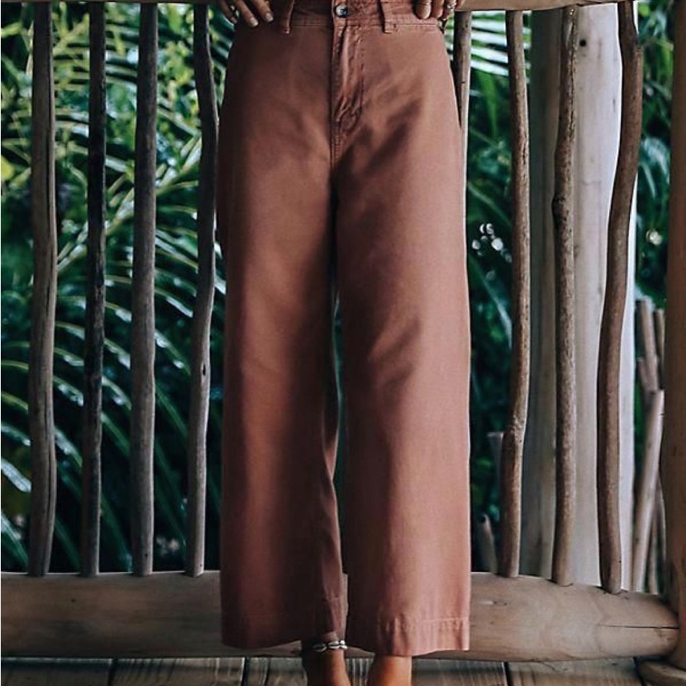 Free People Crop Wide Flare Pants